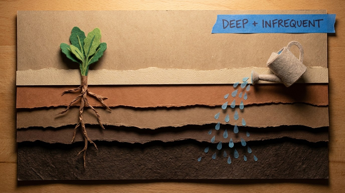 Watering in Summer: Less Than You Think, Deeper Than You're Going